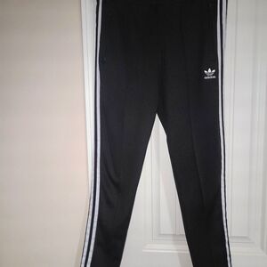 Adidas ,small Black Joggers with White Accents